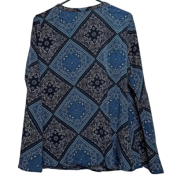 Anthropologie Doe & Rae NWT’s wrap front long sleeve blouse.size large - Picture 2 of 9